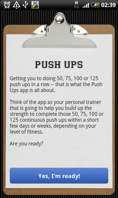 Push Ups - Welcome screen picture