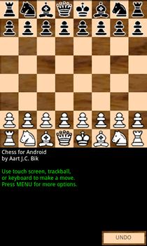 Chess for Android - Main Menu